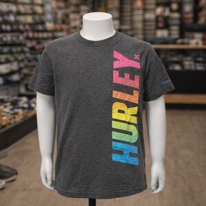 Hurley Gray Graphic T-Shirt for kids